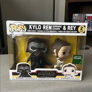 Funko Pop! Kylo Ren & Rey 2-Pack - Black and White